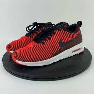 Nike Air Max Thea Jacquard Red/Black Athletic Shoes 718646-007 Women's Size 6.5